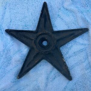 Vintage Black 8 1/2” Heavy Cast Iron Star. Rustic Farmhouse  Decor. #1